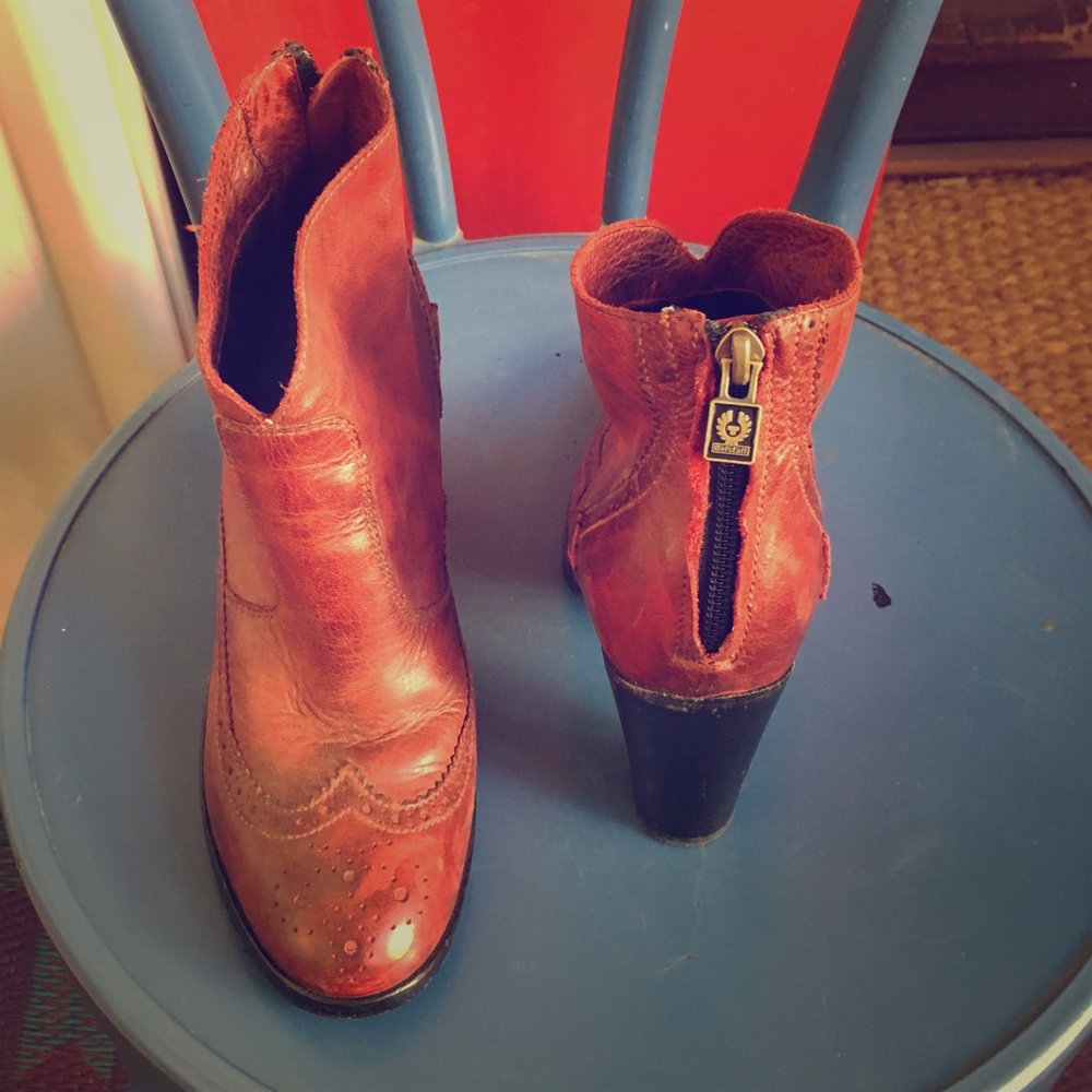 Italian  Belstaff healed boot with western pattern